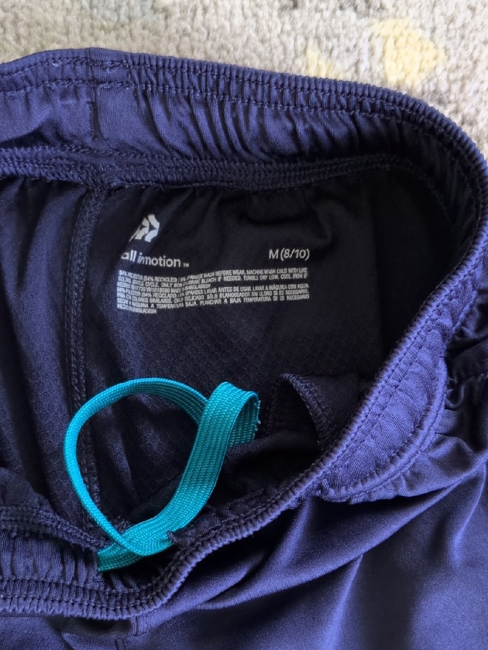 all in motion Kids Navy Athletic Performance Shorts - Picture 2 of 3